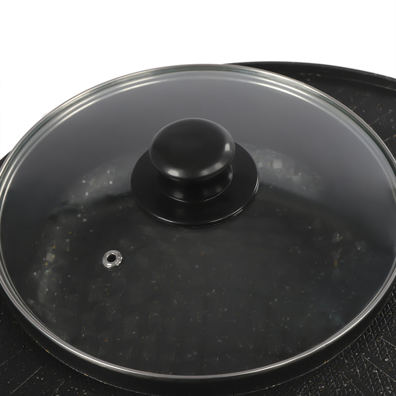 JOYDING Round Electric Hot Pot Grill Combo Indoor BBQ Portable Smokeless Grill Wayfair